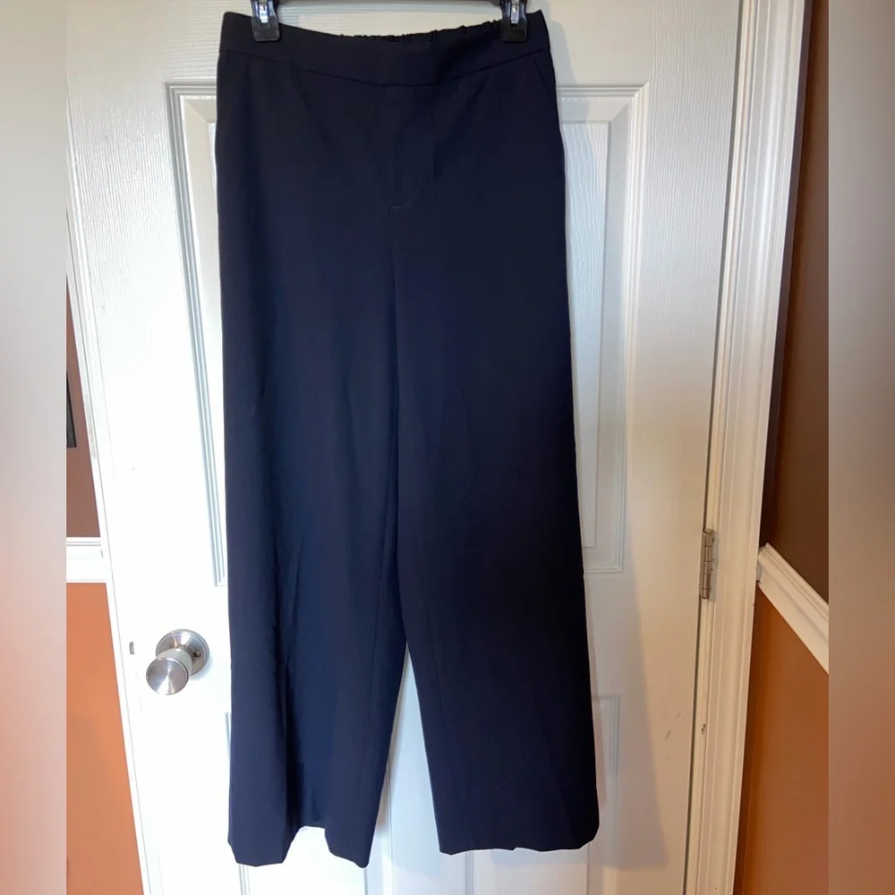 Banana Republic Wide Leg Hayden Pant, Navy, Size 4 Petite - Picture 2 of 6